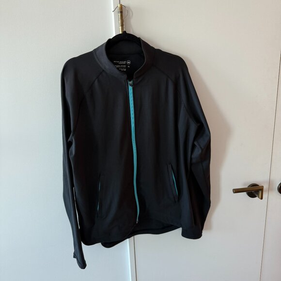 Peter Millar Crown Sport Full Zip Black Jacket with UPF 50+ Sun Protection XL - Picture 1 of 5